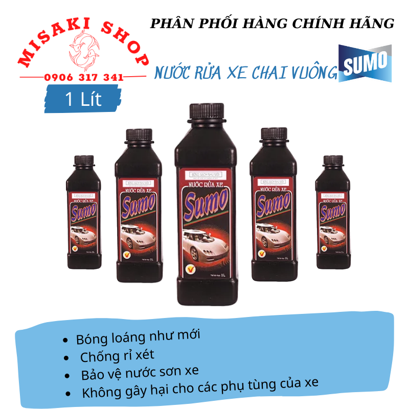 [HCM]Combo 2 Nước Rửa Xe SUMO 1 Lít | MISAKISHOP
