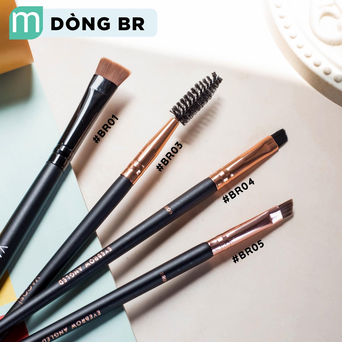 [HÀNG CHÍNH HÃNG] Cọ Mày Đầu Cứng Vacosi Eyebrow Angled Brush BR05