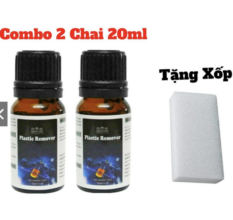 [HCM]Combo 2 Chai Dung Dịch Phục Hồi Nhựa Nhám Plastic Remover 10ml Tặng Kèm Xốp Sản Phẩm Chất Lượng Gian Hàng Uy Tín Giá Cả Cực Tốt Mua Ngay.