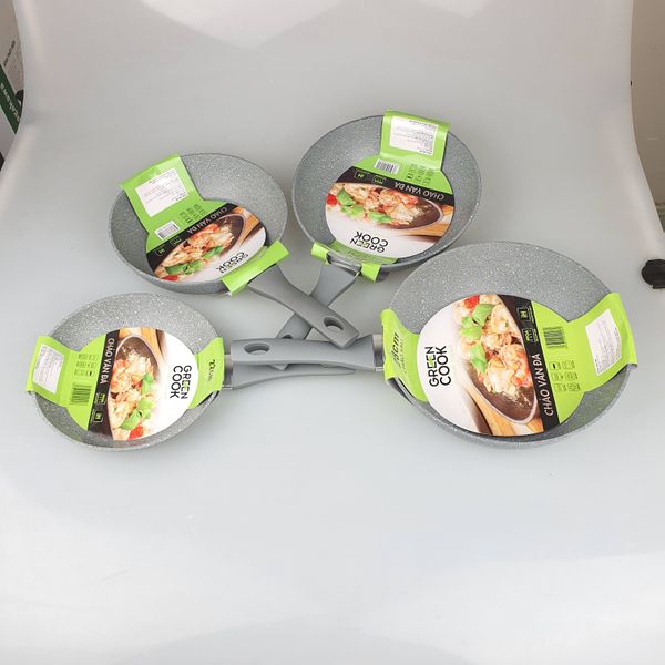 CHẢO VÂN ĐÁ ĐẤY TỪ SÂU LÒNG GREEN COOK 26CM