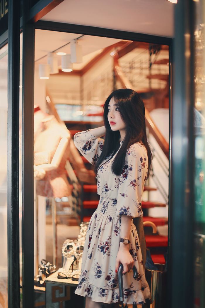 Đầm voan hoa  dễ thương A05