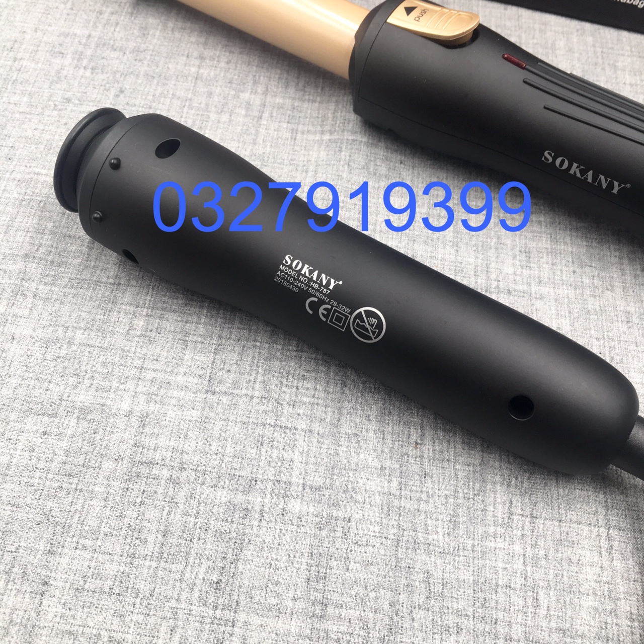 Sokany Máy uốn tóc rút gọn 787 Ceramic Coated làm xoăn uốn cụp tiện lợi cho tóc ngắn và dài