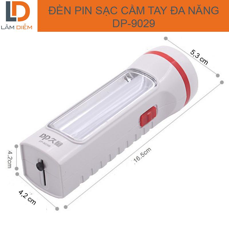 Đèn pin led sạc cầm tay 2 chế độ sáng dp 9029d