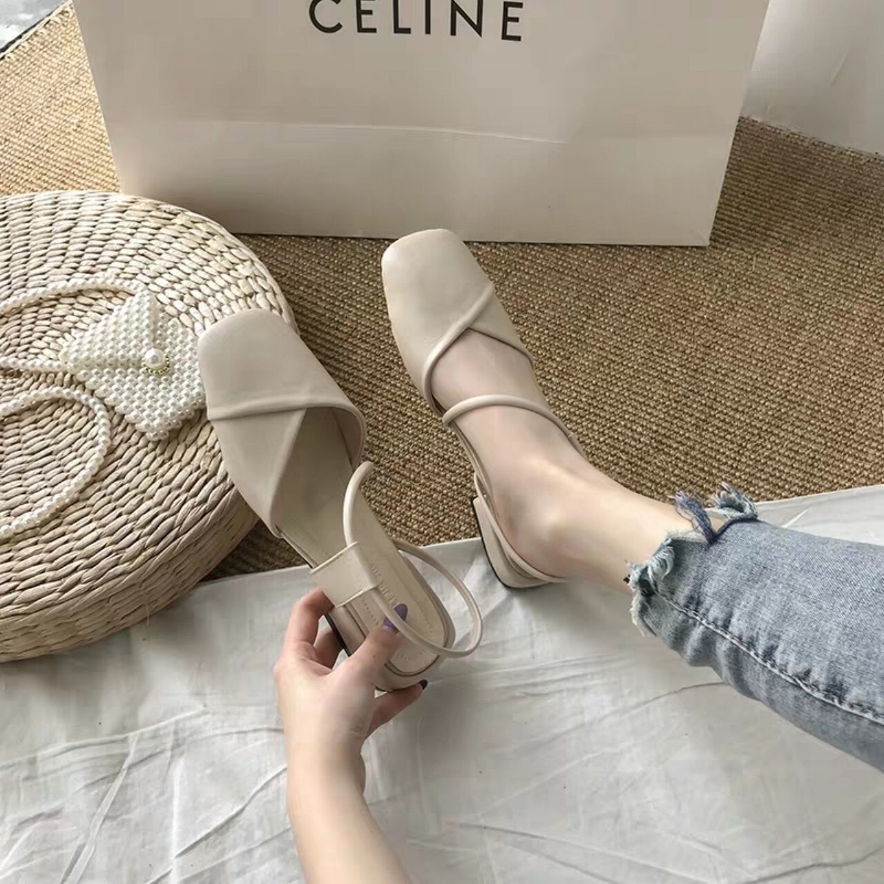 Giày nữ da mềm bít mũi