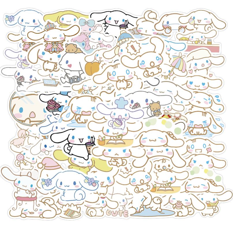 [HCM]Sticker Cinnamon Dog nhựa PVC không thấm nước dán nón bảo hiểm laptop điện thoại Vali xe Cực COOL #186