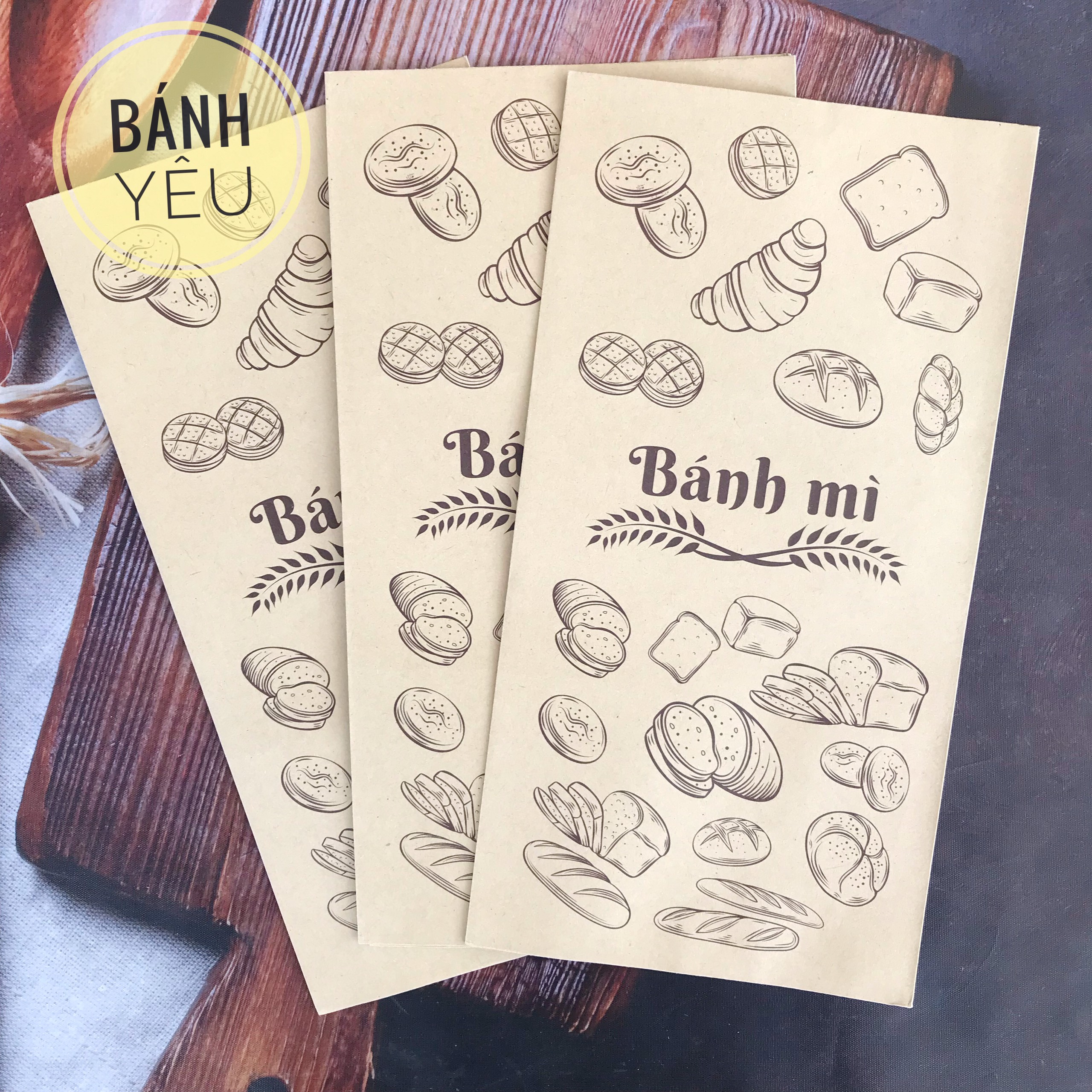 Bộ 10 túi đựng bánh mì ổ