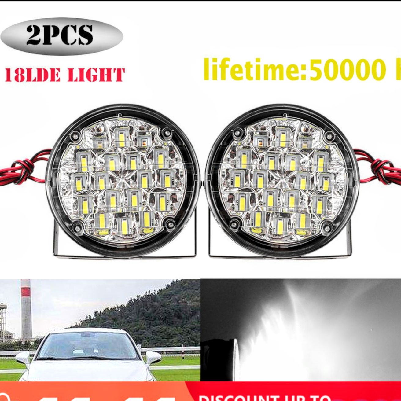 SIÊU RẺ VỚI BỘ 2 ĐÈN TRỢ SÁNG ĐÈN LED SƯƠNG MÙ XE ÔTÔ XE HƠI HÀNG SIÊU SÁNG