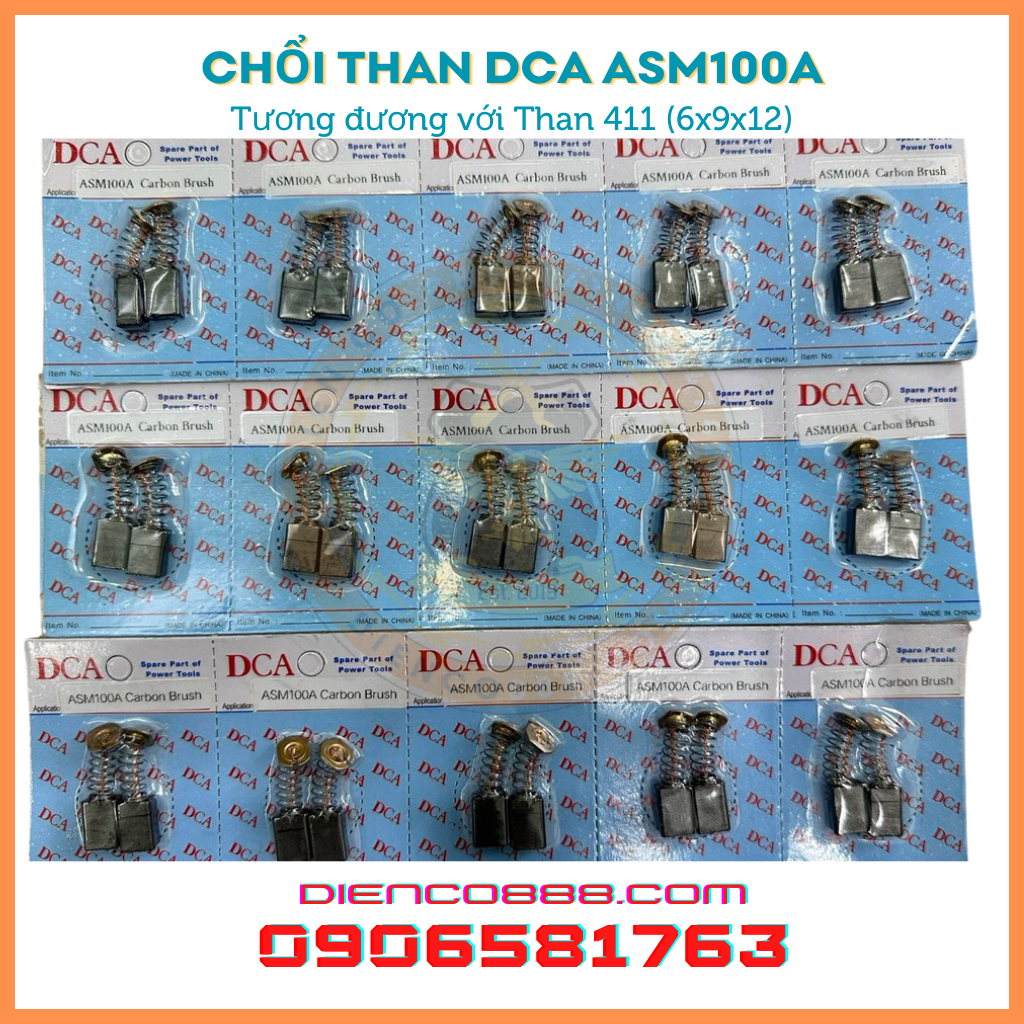 Chổi than máy mài asm100a, dsm100a kích thước 6x9x12mm