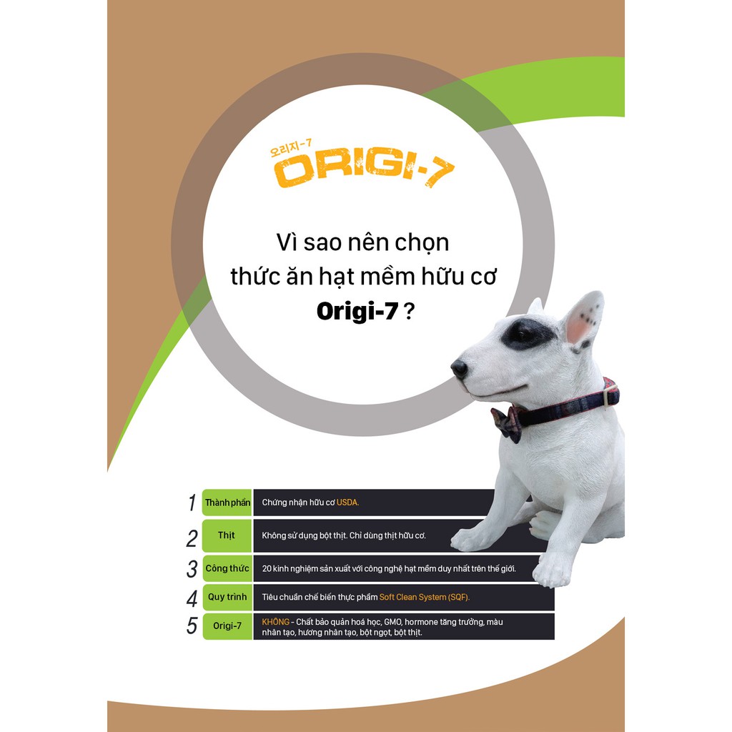 Thức ăn hạt mềm cho chó Origi-7 - 1.2kg