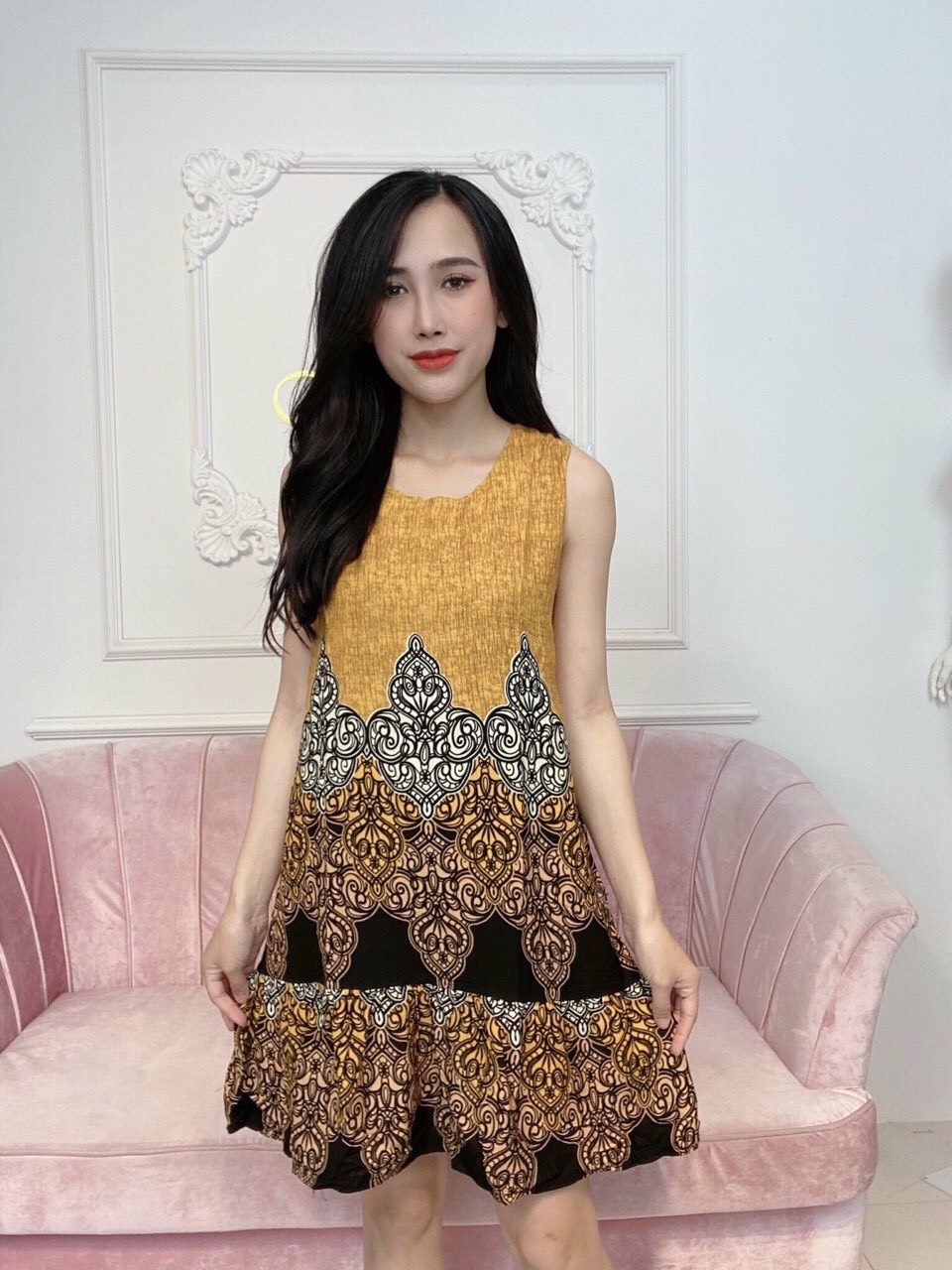 (ANH THÂT)  ĐẦM SÁT NACH HỌA TIẾT MẶC NHA