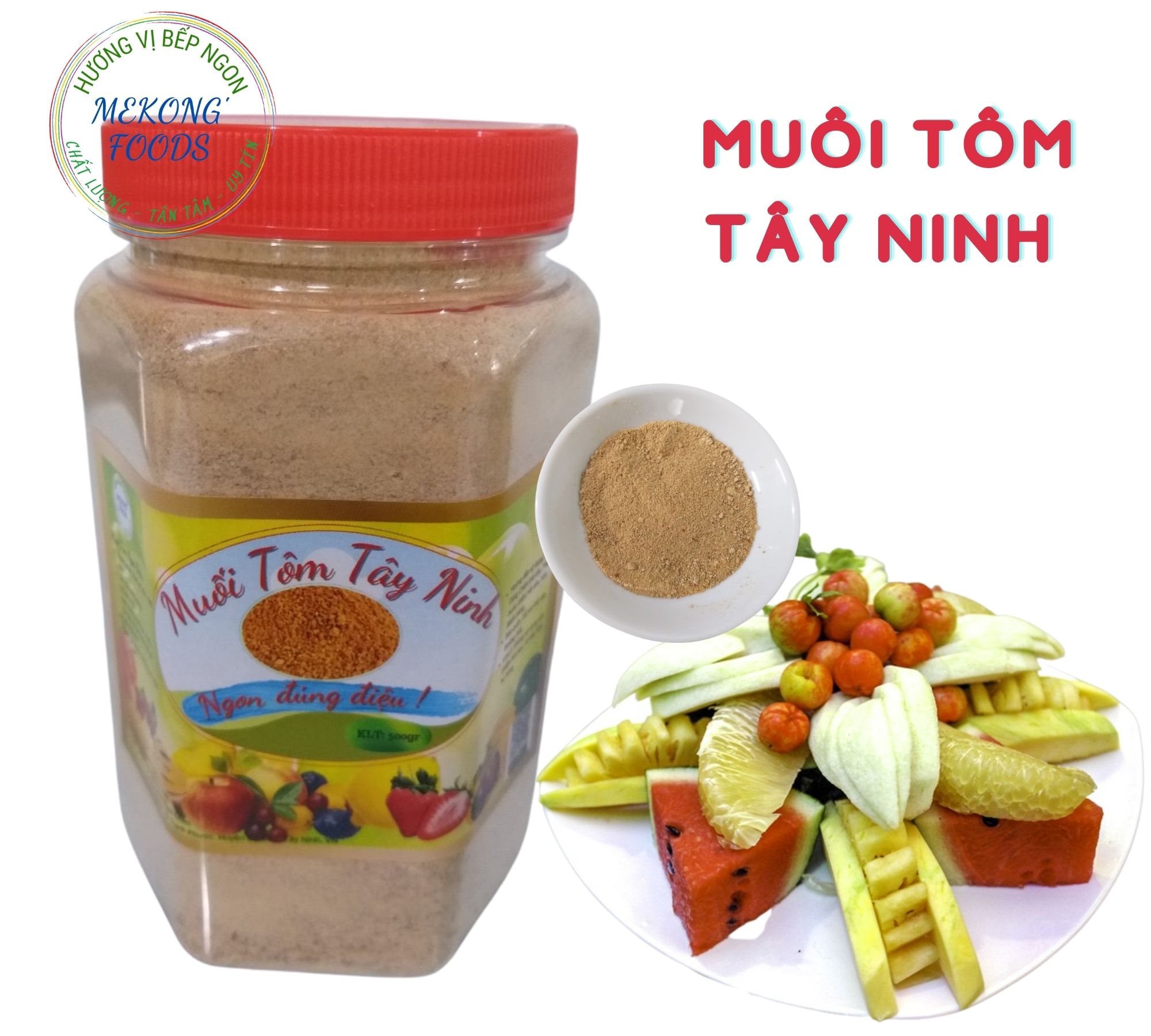 Muối Tôm Tây Ninh hủ 500gr Siêu Ngon