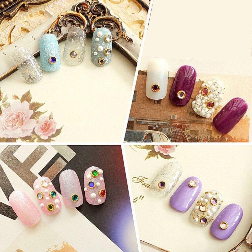 Bộ 200 hạt đá đính trang trí móng tay