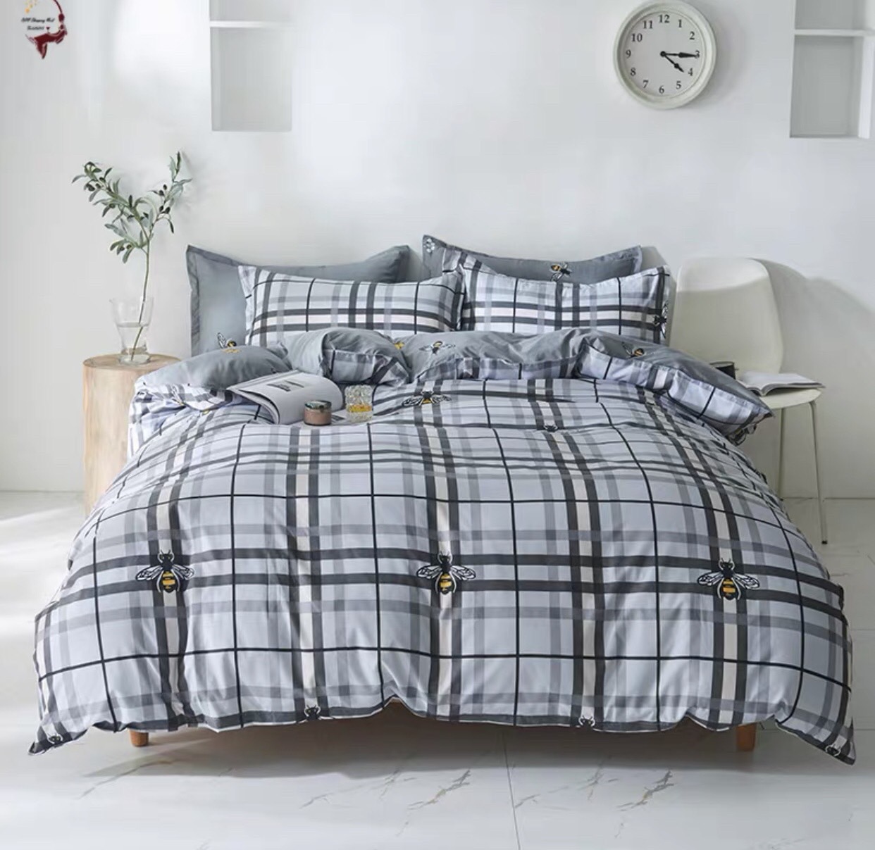 Trọn Bộ 4 Món Cotton Poly Nhập Mẫu ONG KẺ SỌC