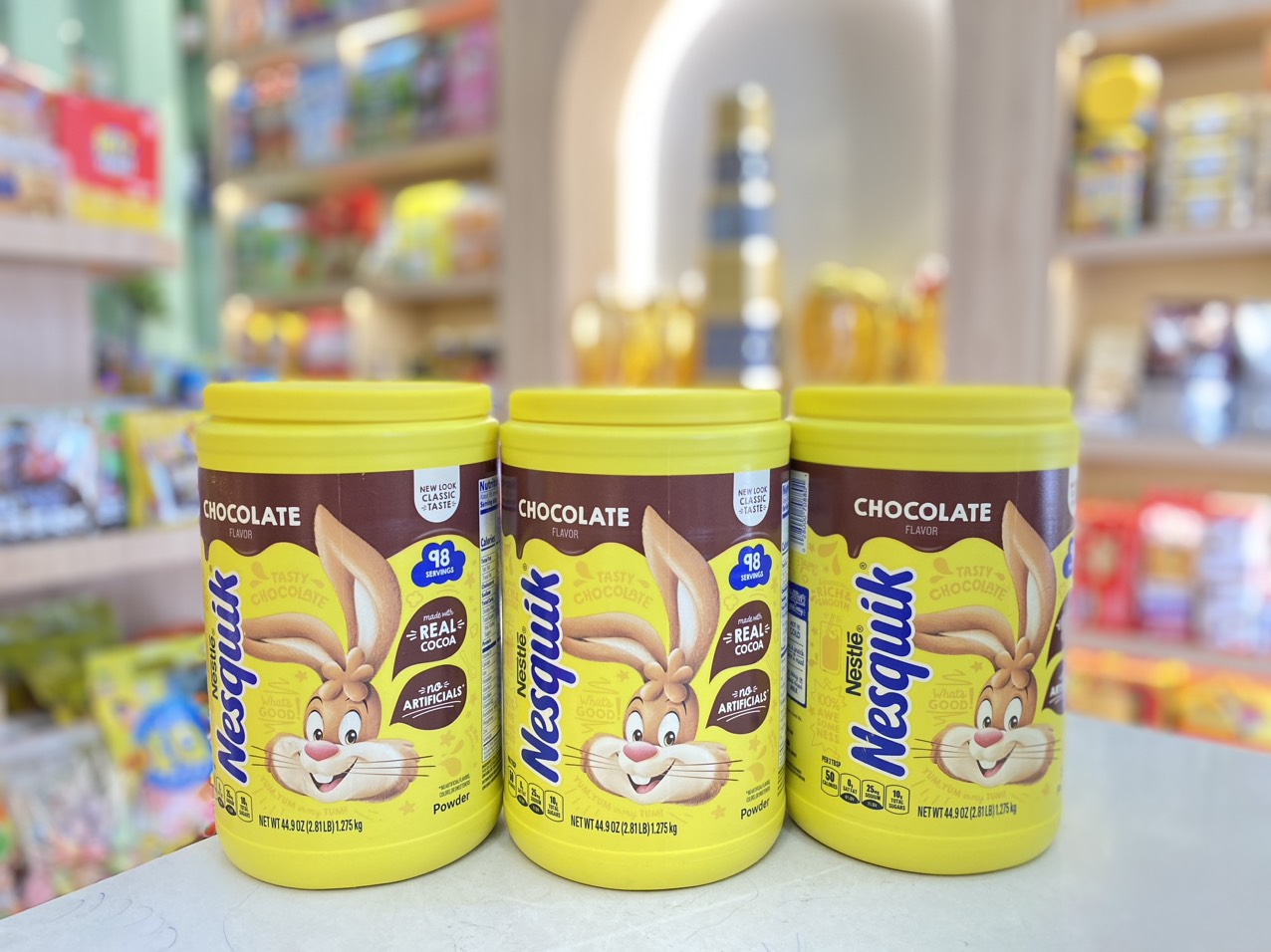 BỘT CACAO NESQUIK CHOCOLATE 1,275KG MỸ ( NẮP VÀNG)