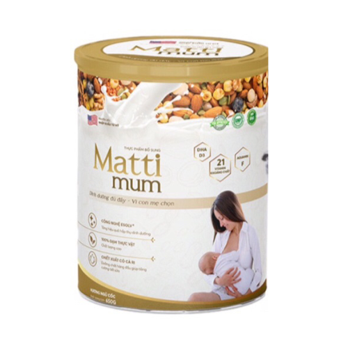 Sữa Matti Mum hạt lợi cho mẹ sau sinh lon 650g chính hãng
