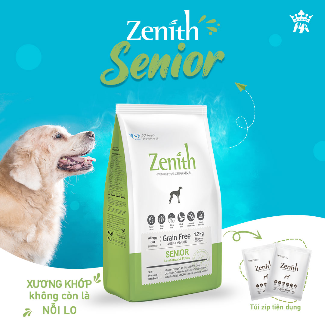 [HCM]ZENITH SENIOR HẠT MỀM CHO CHÓ GIÀ