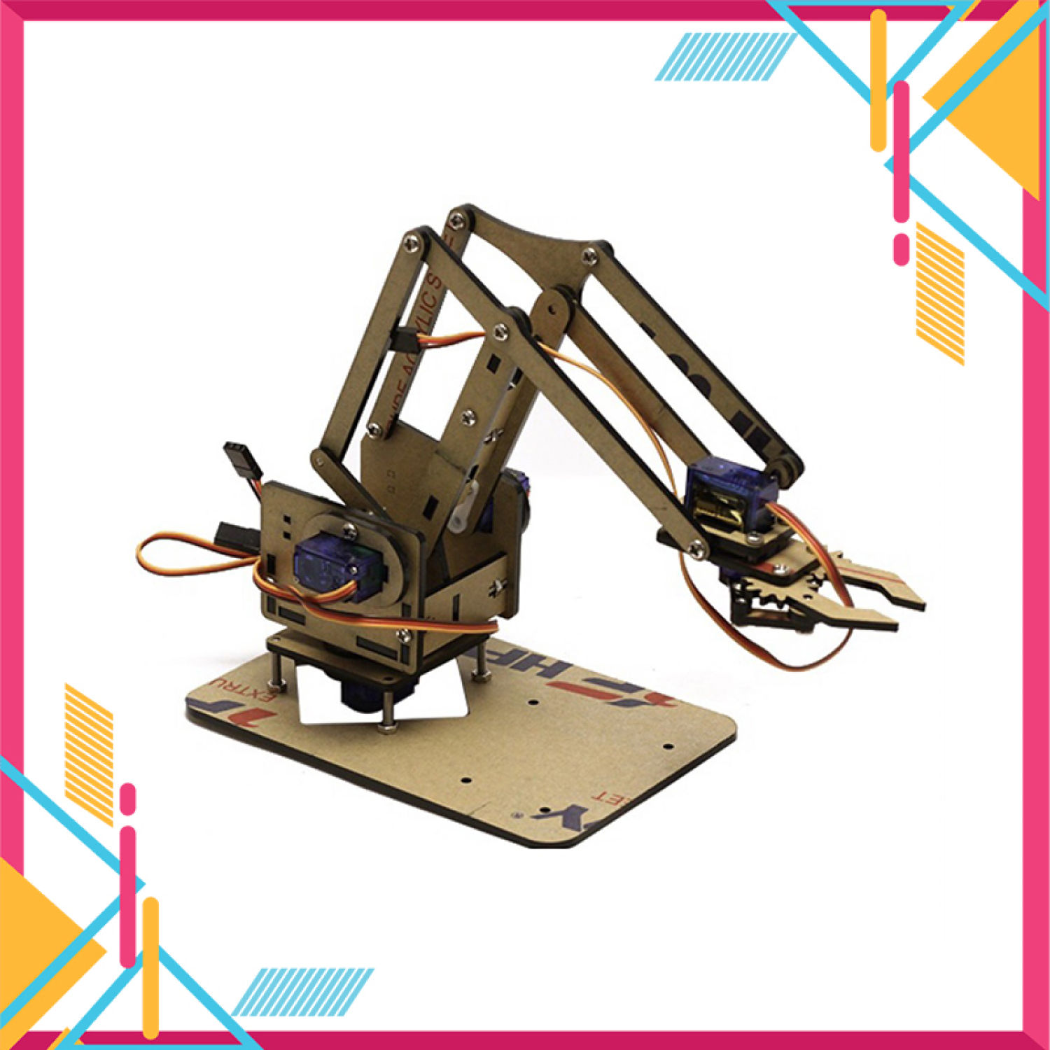 Combo Đủ bộ cánh tay robot UNO đã bao gồm nguồn + Hướng dẫn lắp + Code