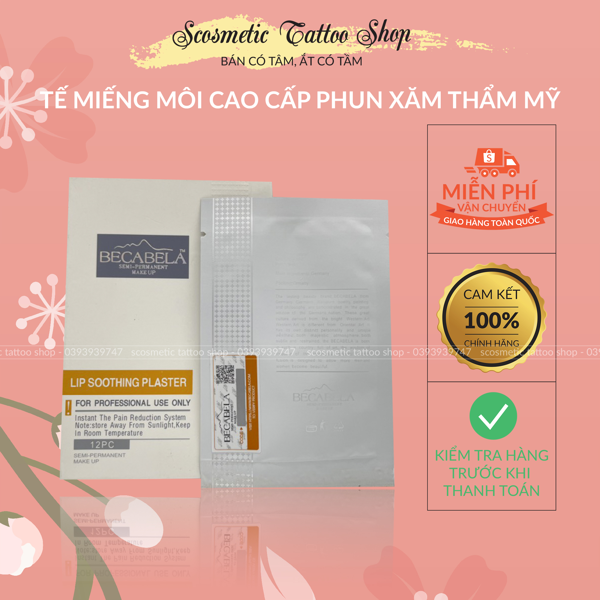 Miếng trợ Môi Becabela( hàng chuẩn)