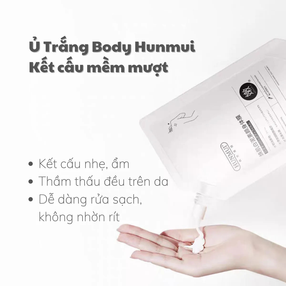 Ủ trắng Body Hunmui gói 300ml