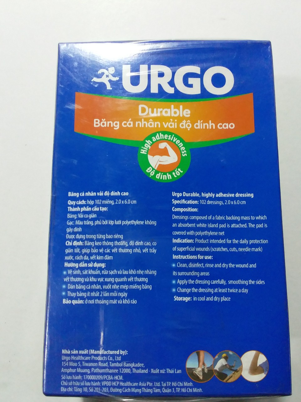 Băng keo cá nhân URGO ( hộp 102 miếng/màu da )