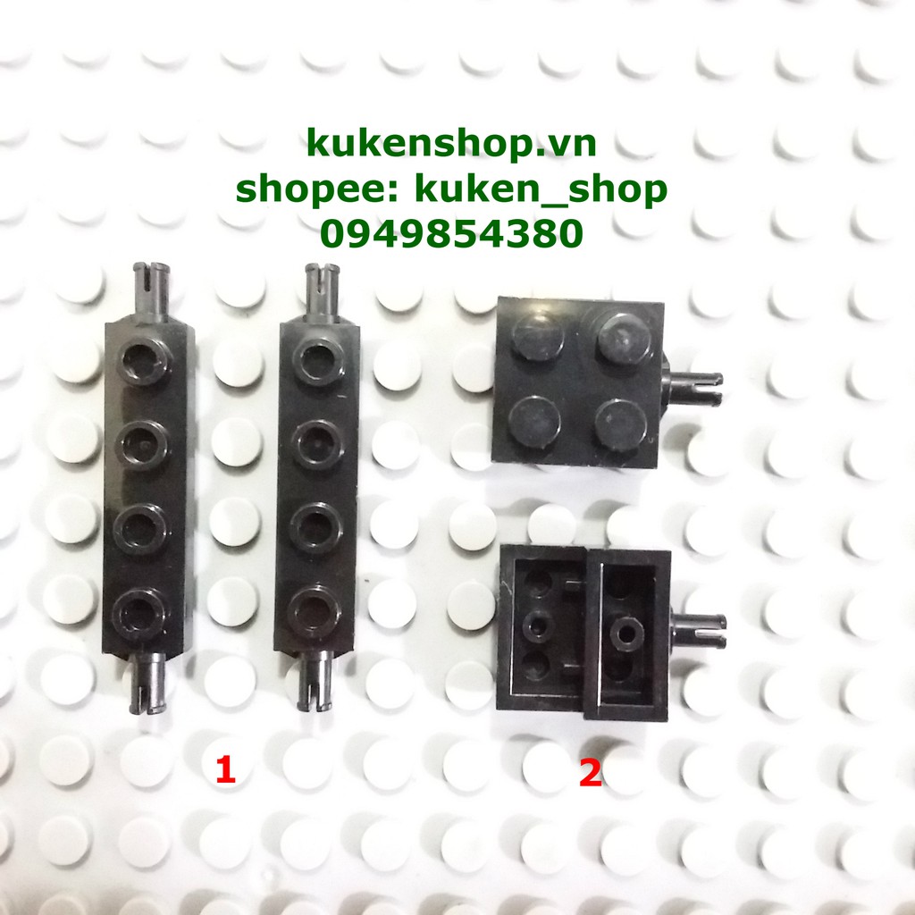 Đồ chơi lắp ráp combo 4 gạch lắp trục bánh xe no.263 - phụ kiện lego