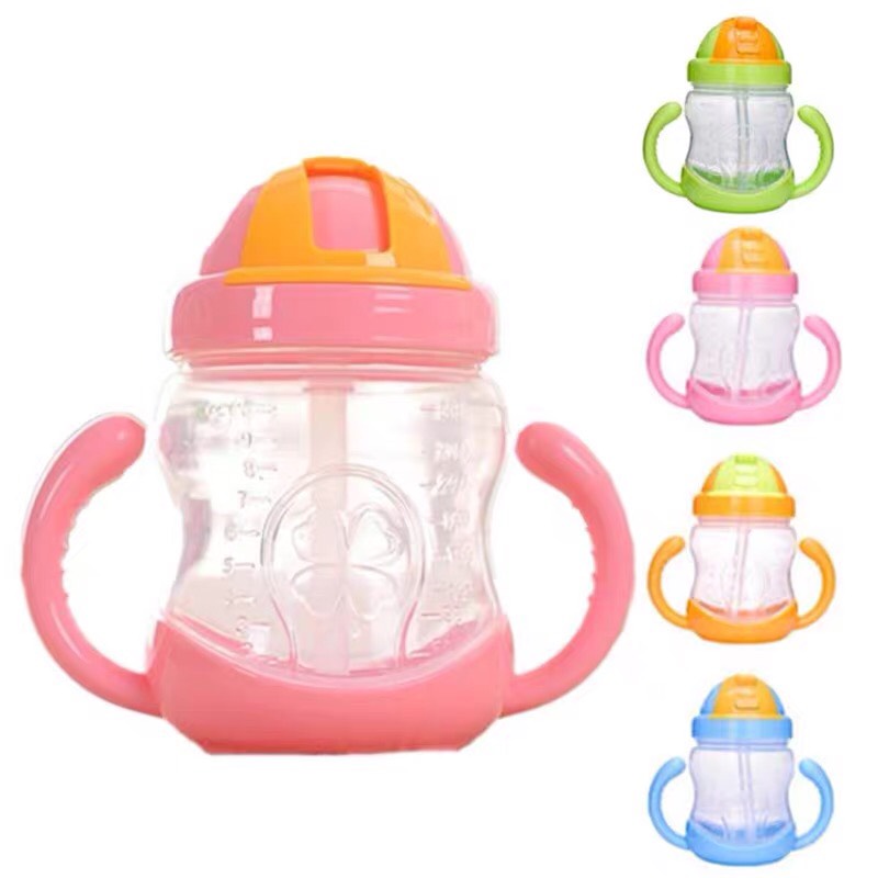 Bình tập uống nước AIKO chống rò 280ml cho bé
