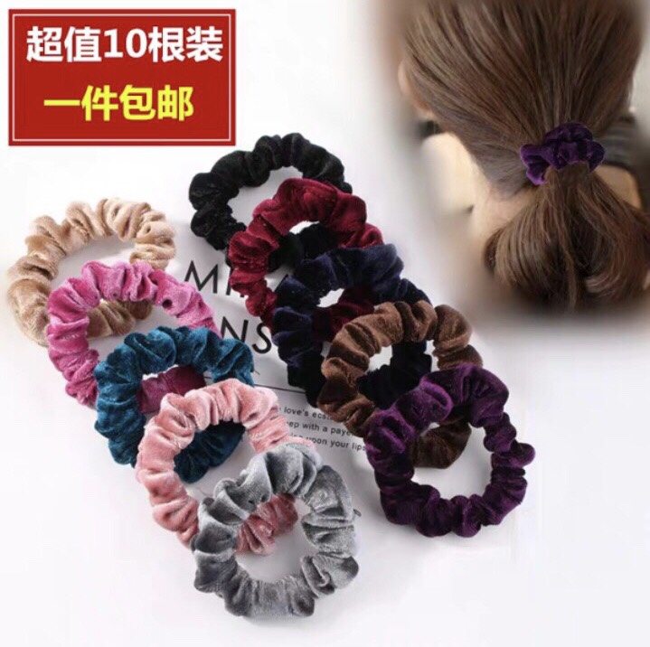 Sỉ 10 dây cột tóc nhung nhiều màu