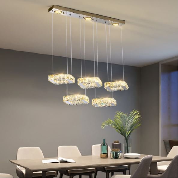 Đèn thả RANGE pha lê cao cấp trang trí nhà cửa sang trọng, hiện đại