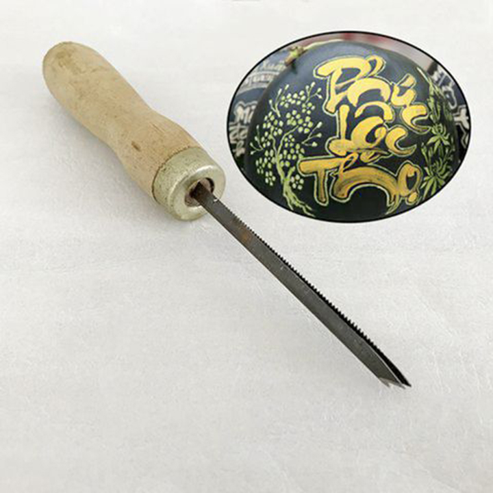 Dao sủi khắc dưa hấu cán gỗ