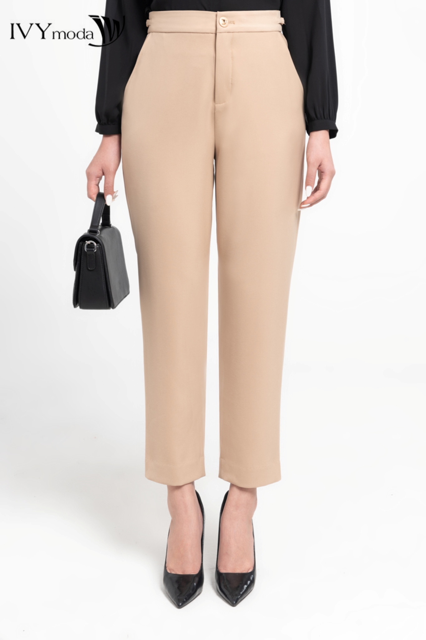 Quần baggy cạp cao IVY moda MS 22M8212