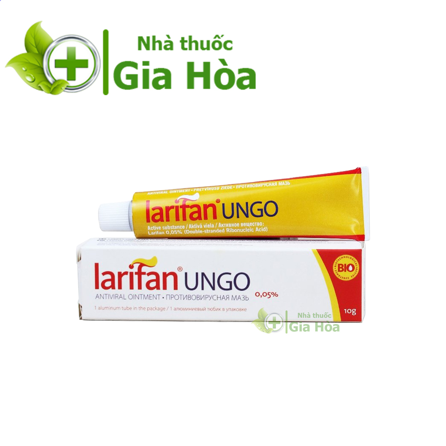 Larifan Ungo - Kem bôi loại bỏ sùi mào gà, herpes, zona, giời leo, mụn cóc sinh dục, ngăn mụn rộp sau xăm
