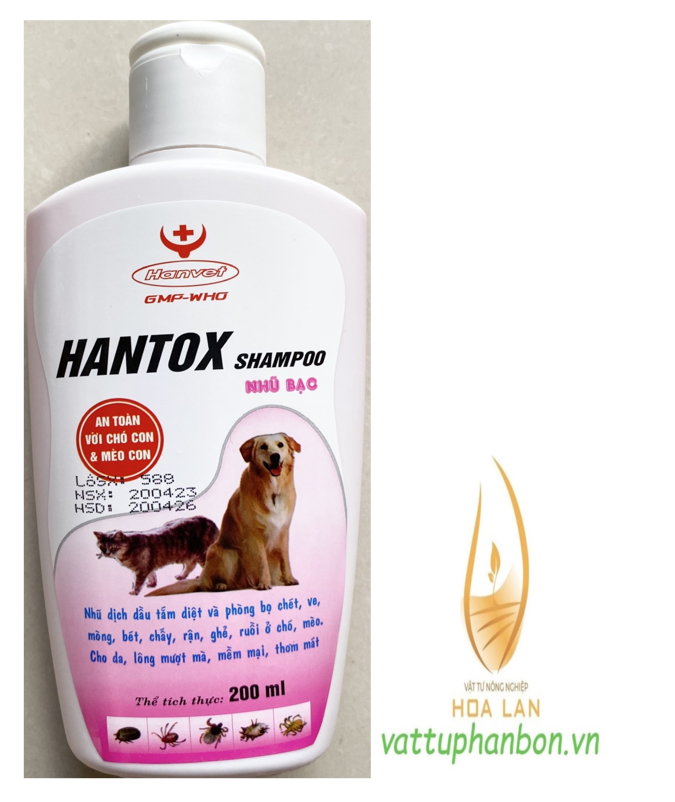 Hantox Shampoo - Dầu tắm Chó, Mèo - #065B# 200ml