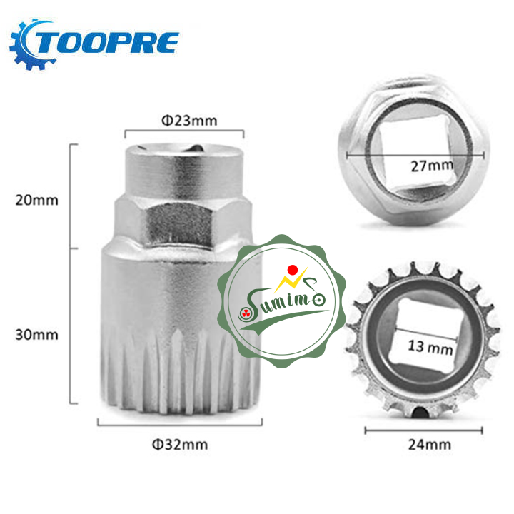 Cảo cốt giữa bạc đạn xe đạp TOOPRE TP-V20 thép xi