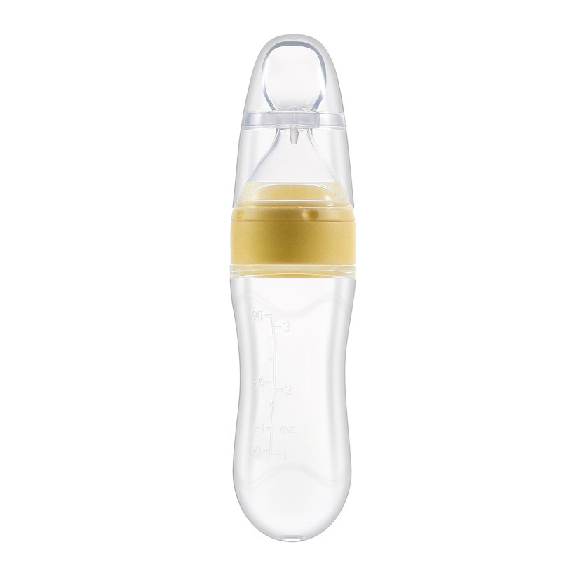 Bình Thìa Silicone Ăn Dặm 125ml Kichi Cho Bé Kichilachi Kichi