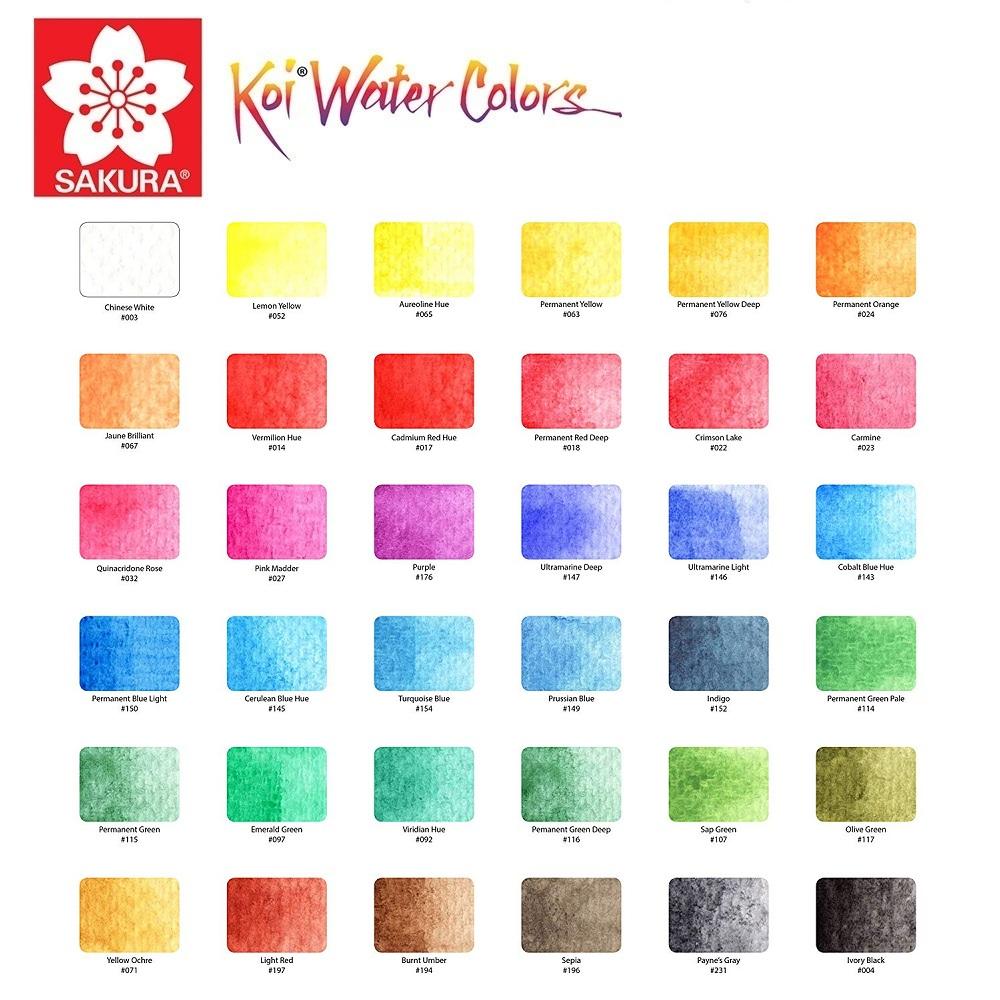 Màu Nước SAKURA Koi Watercolor 36 mầu