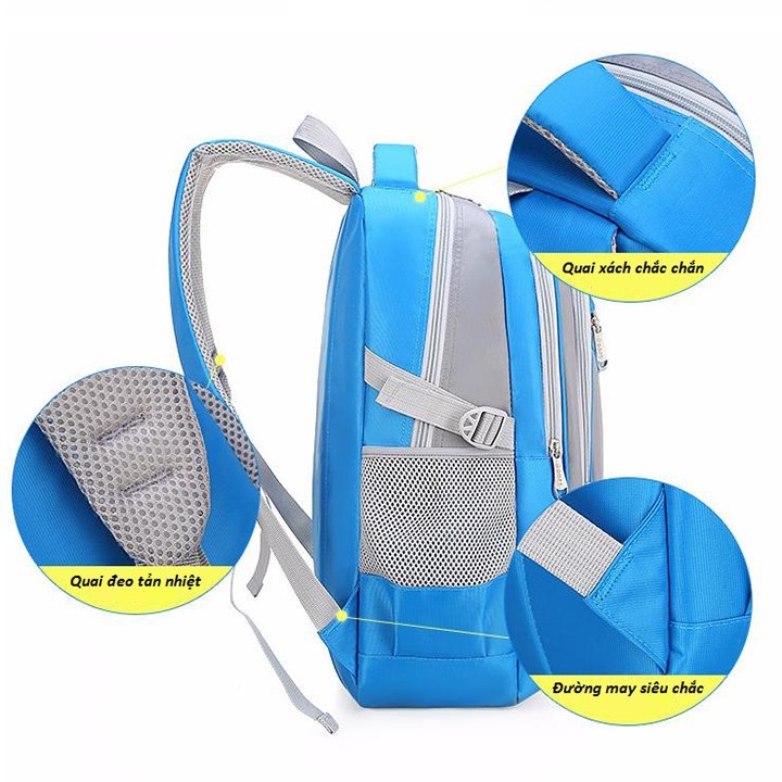 Balo Học Sinh Siêu Nhẹ Chống Thấm Nước size 45 cm