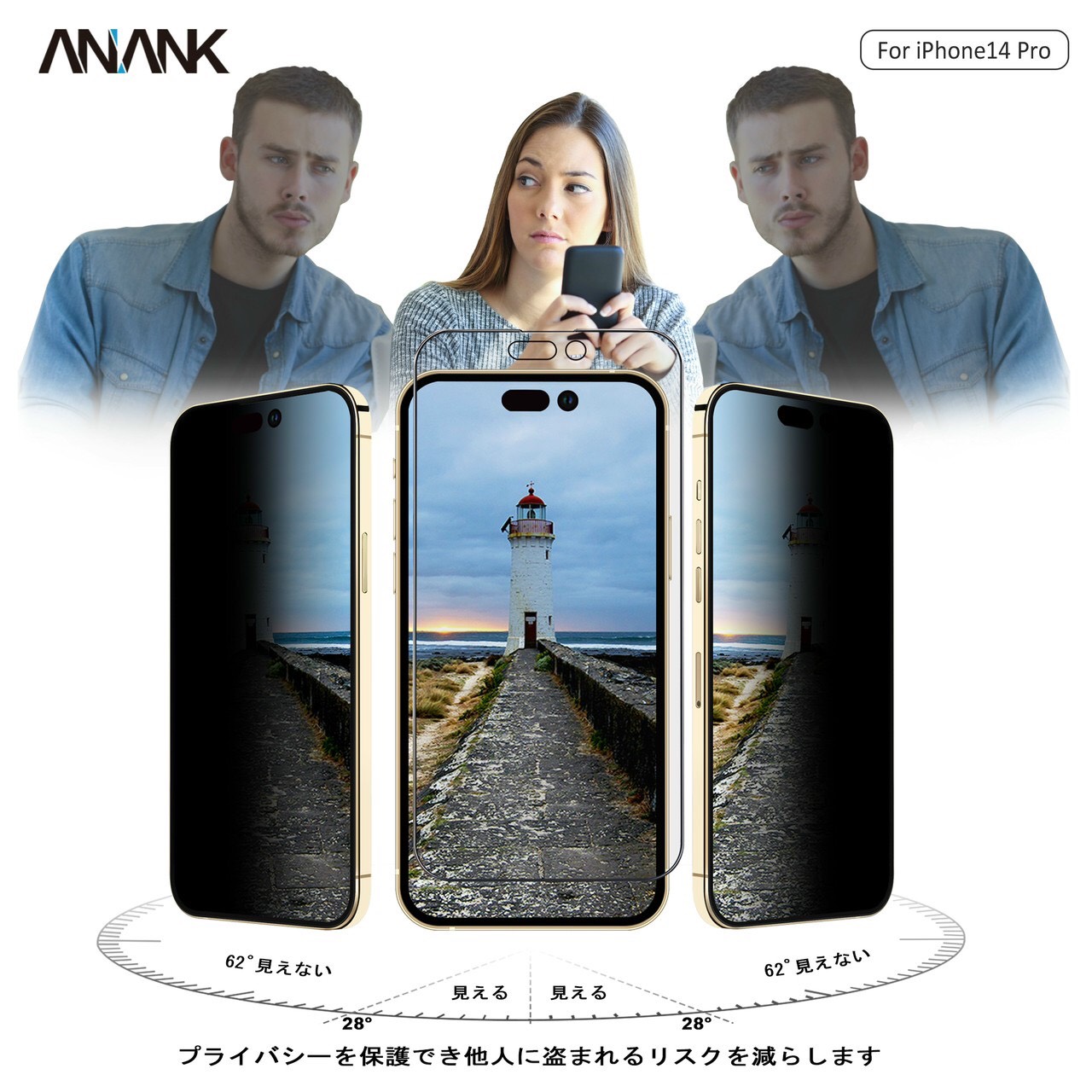 Kính cường lực chống bám vân tay/chống nhìn trộm anank nhật bản iphone 13/13 pro/13 pro max/14/14 pro/14 plus/14 pro max