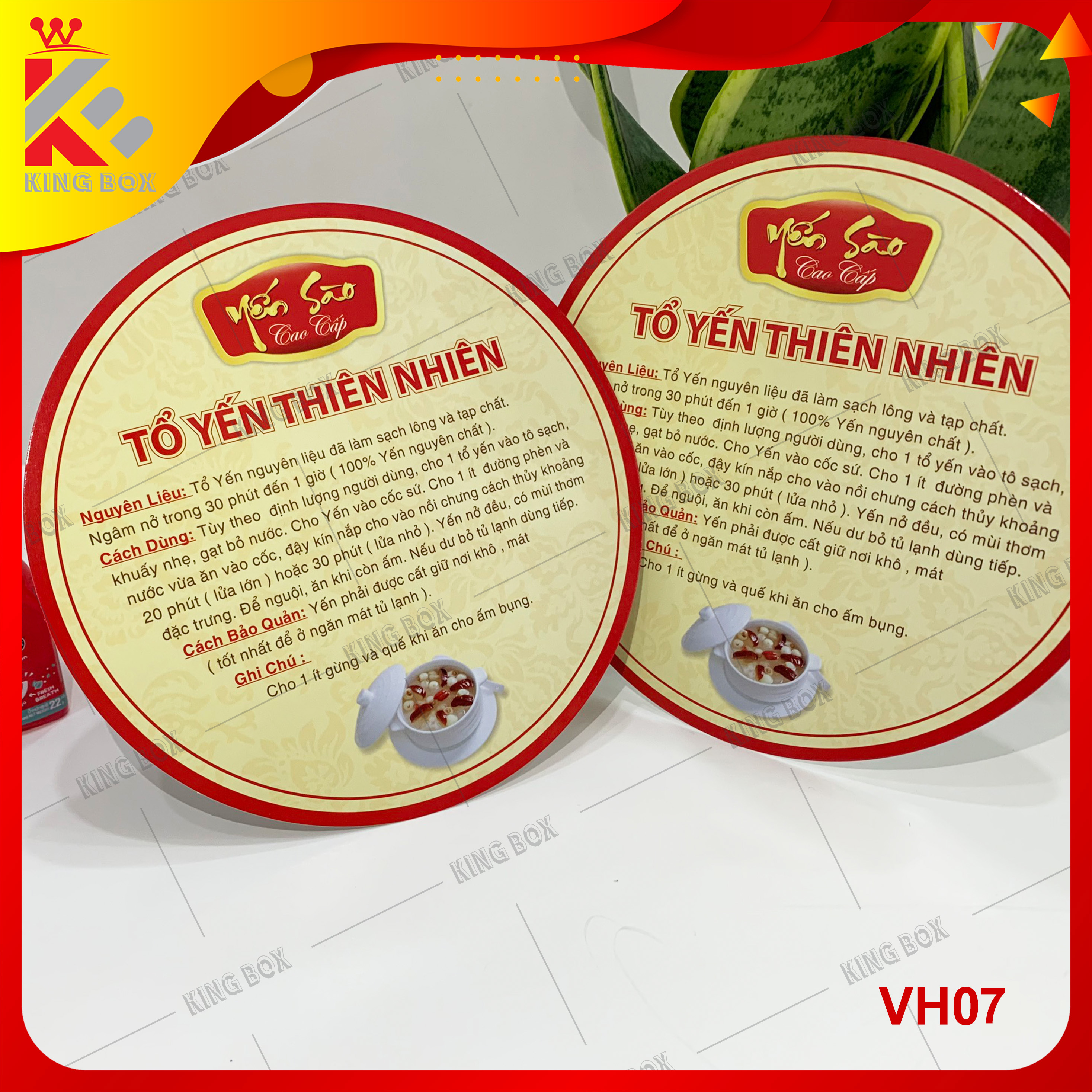 Tem hướng dẫn cách sử dụng yến sào cao cấp