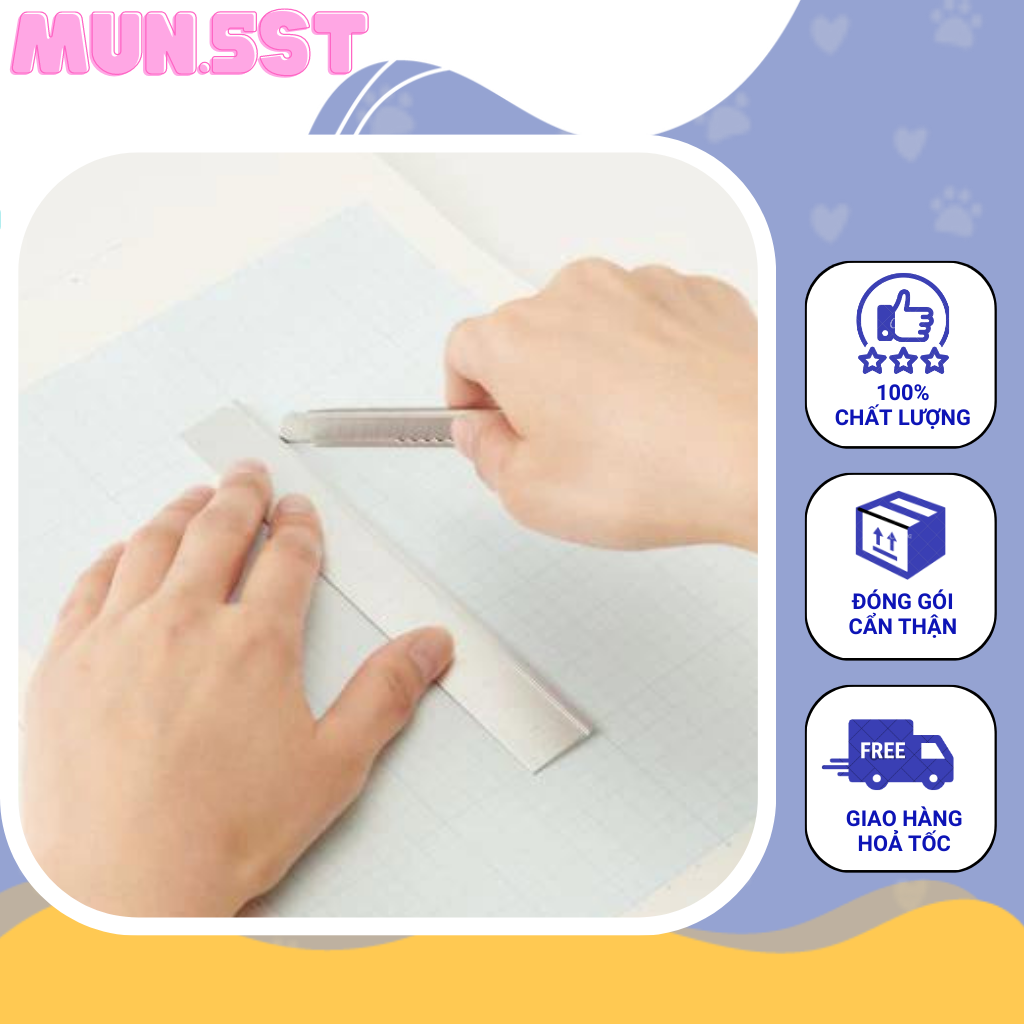 MUJI_ THƯỚC NHÔM 15cm