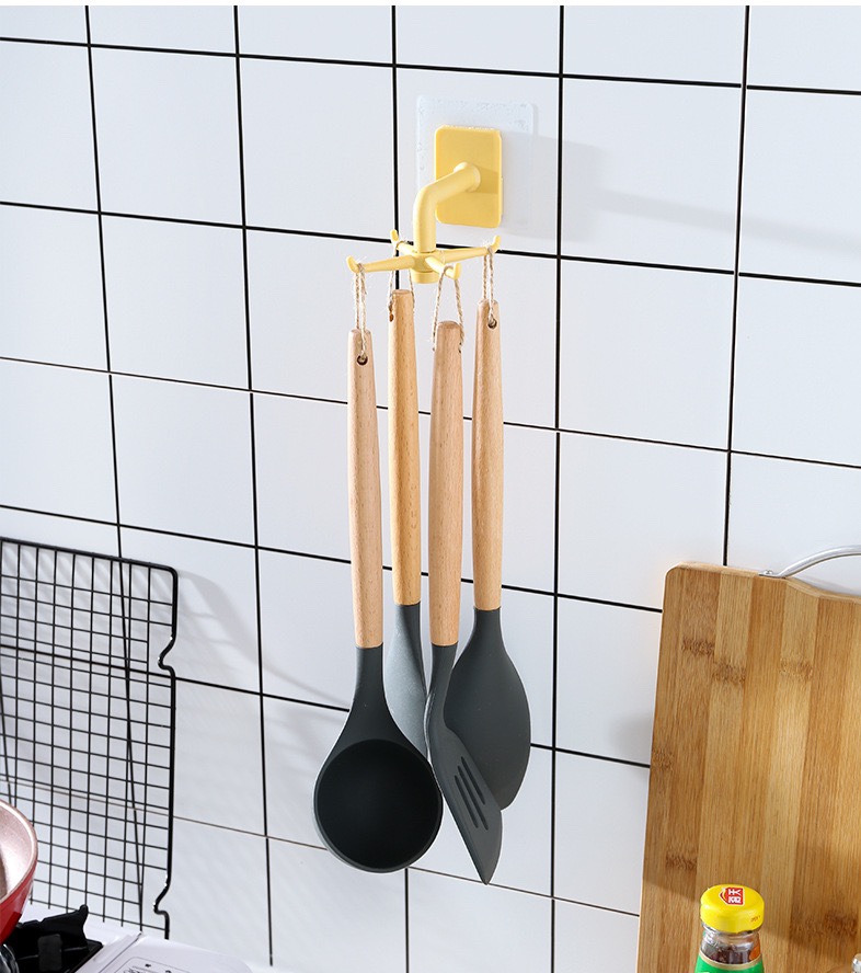[HCM]Móc dán tường treo muỗng phòng bếp - 4 móc nhỏ