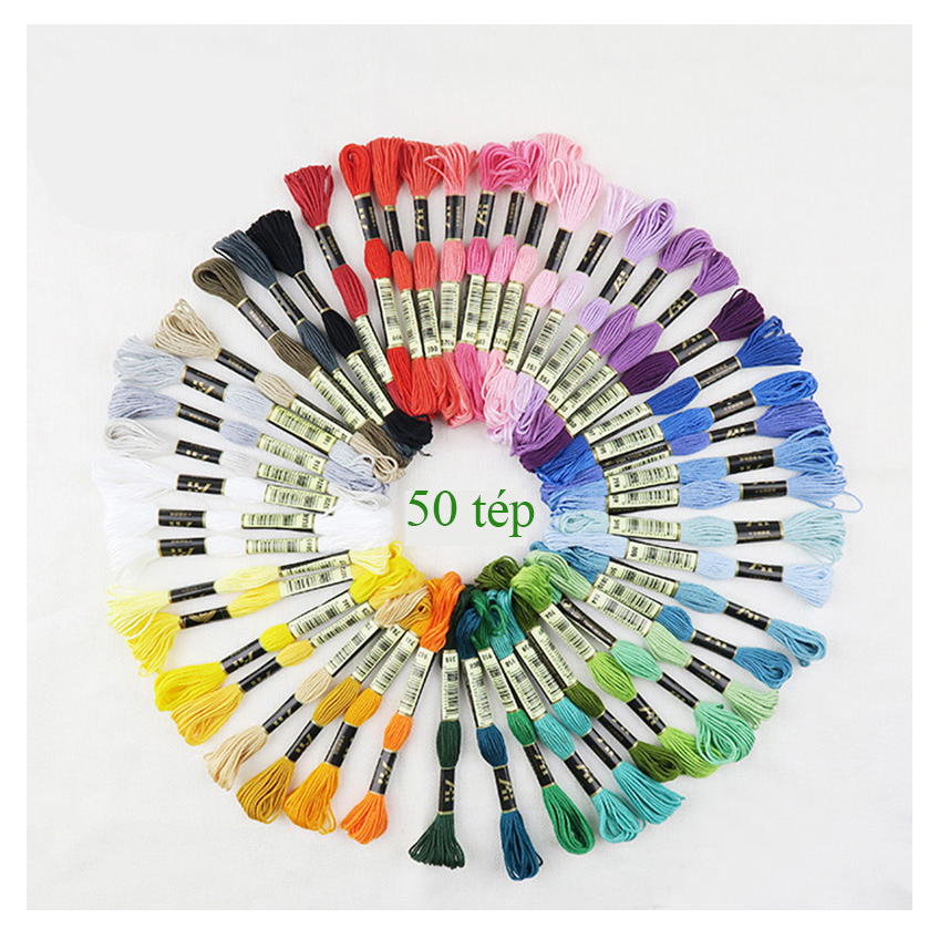 Set chỉ thêu Airo cao cấp - Chỉ thêu tay Cherish (set 50 - 100 màu)