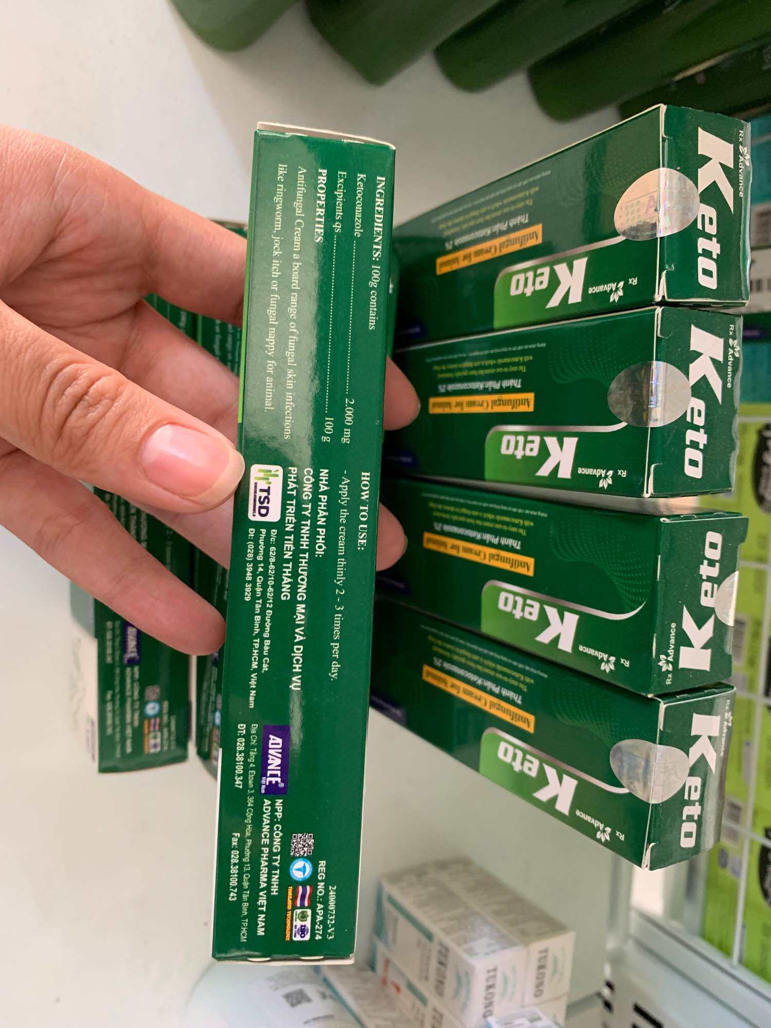 ADVANCE KETO - ketoconazole kem bôi trị nấm da, viêm da cho chó mèo
