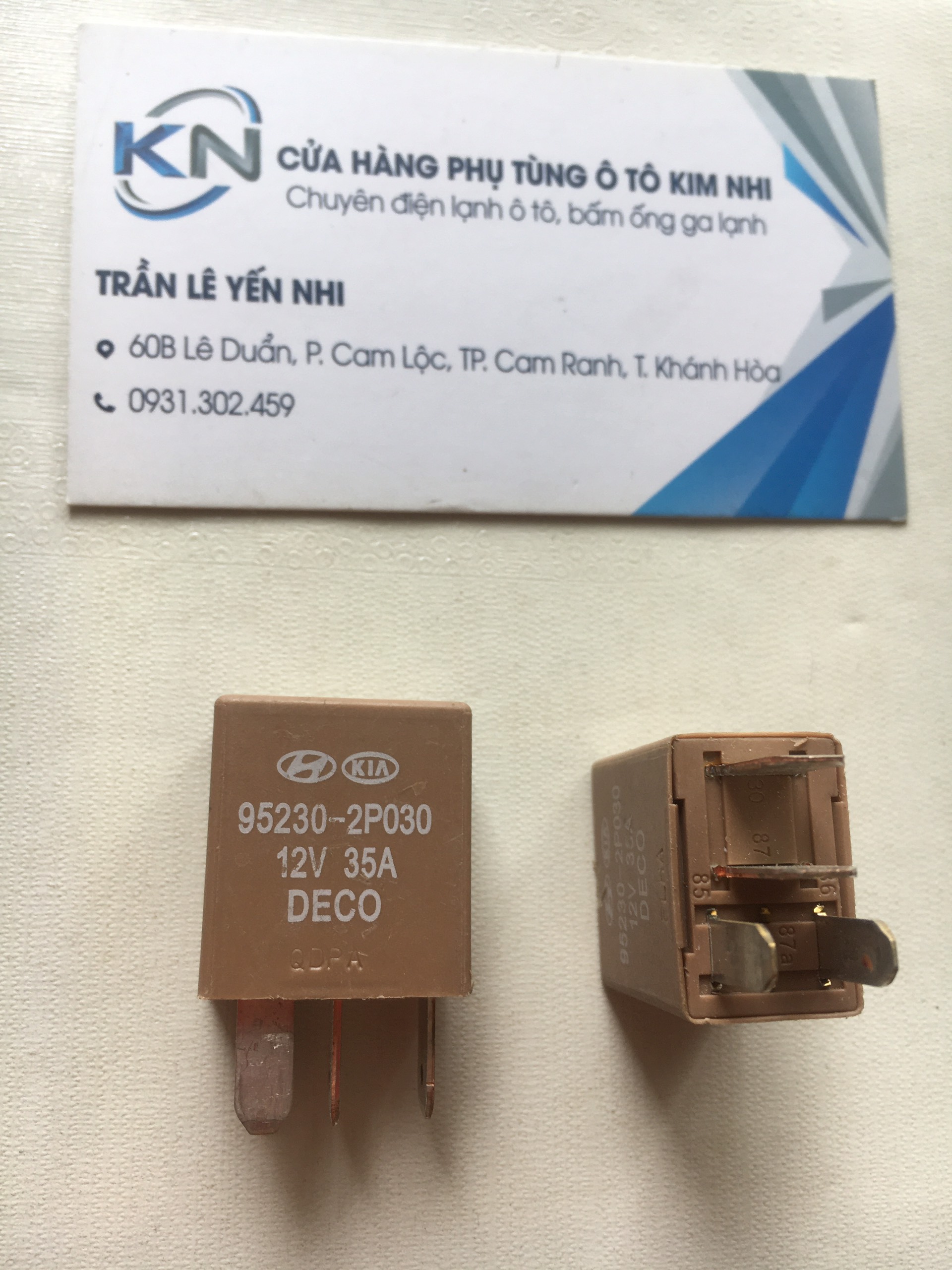 RELAY (ROLE) KIA DECO 4 CHÂN 12V 35A (mẫu tuỳ đợt về)
