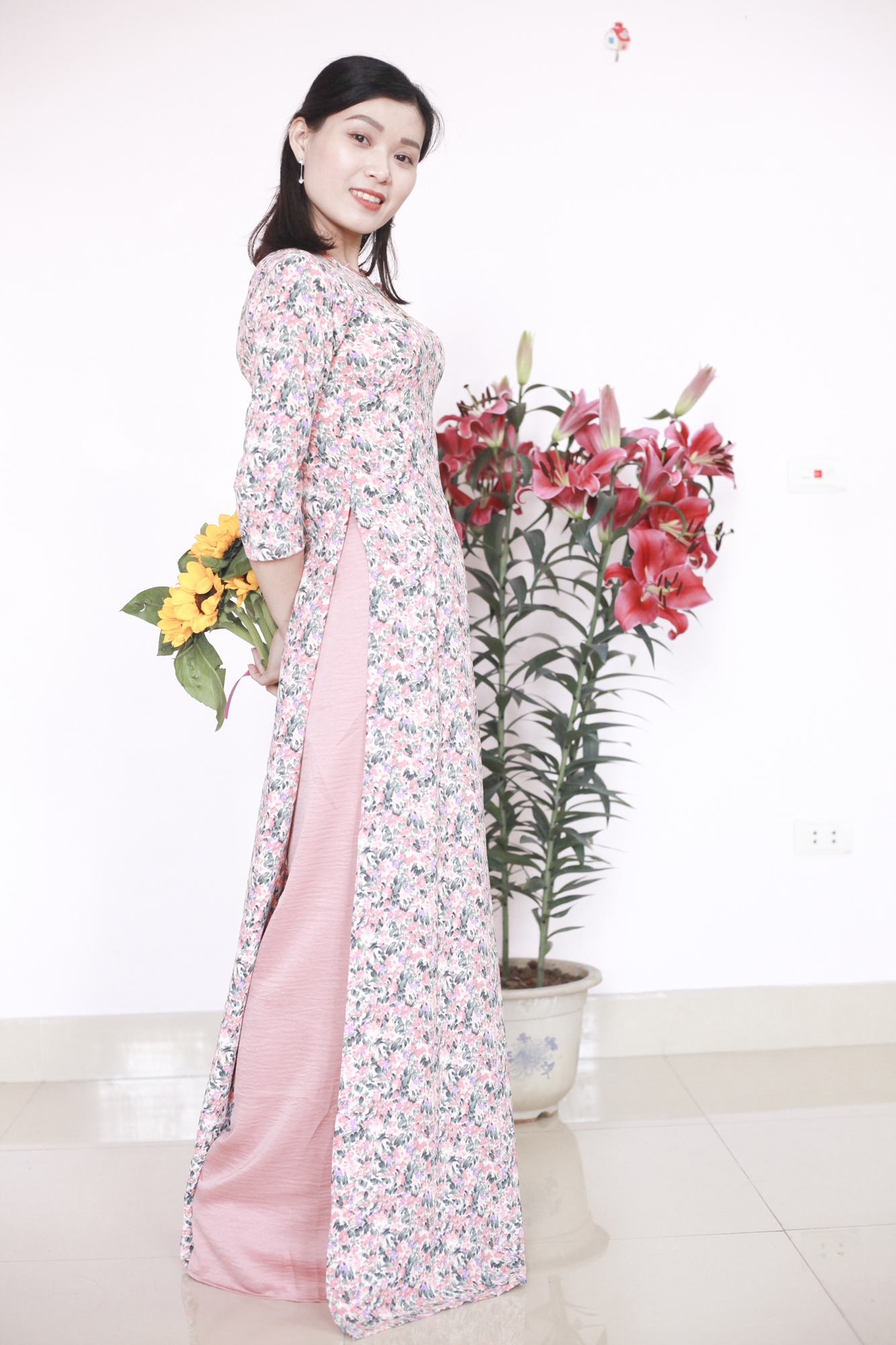 Áo Dài Lụa Hàn Châu Cao Cấp