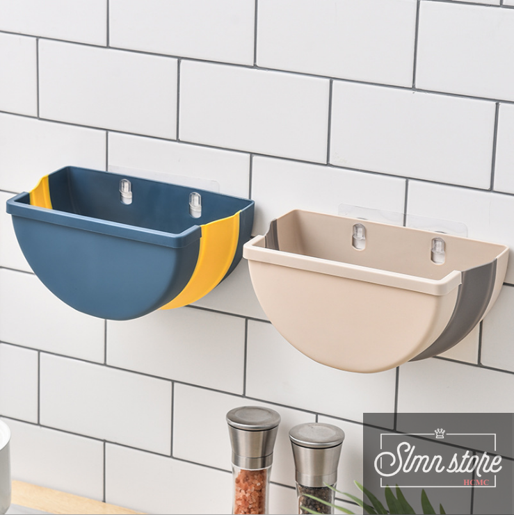 Thùng rác giỏ rác VUÔNG gấp gọn treo kẹp tủ bếp nhựa dẻo siêu bền siêu nhẹ cho nhà bếp và xe hơi.