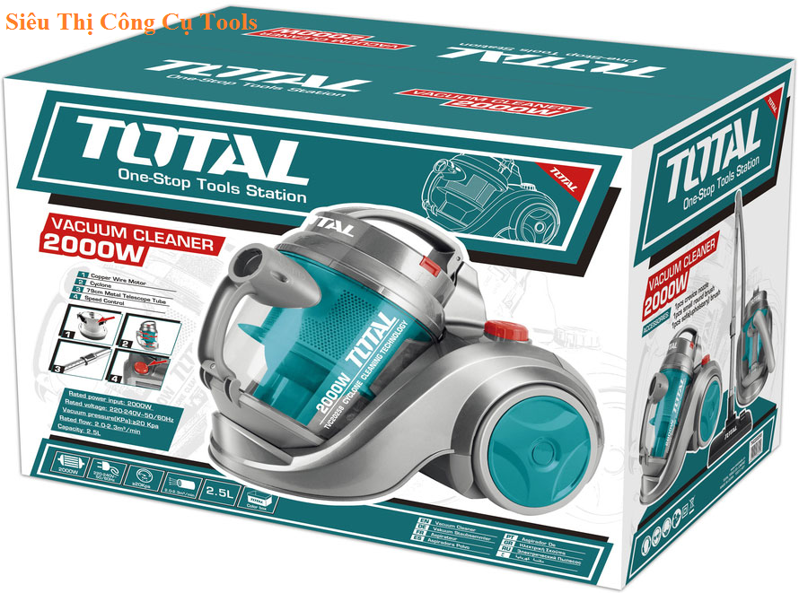 Máy hút bụi cầm tay 2,5 lít Total TVC20258