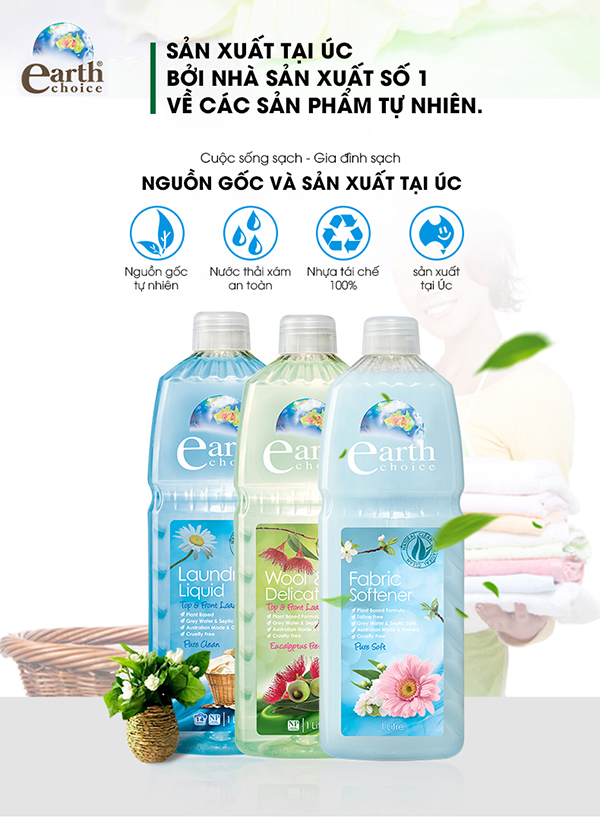 Nước xả cao cấp Earth Choice 1L
