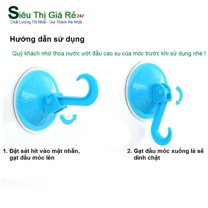 Móc hít chân không có cài chắc chắn