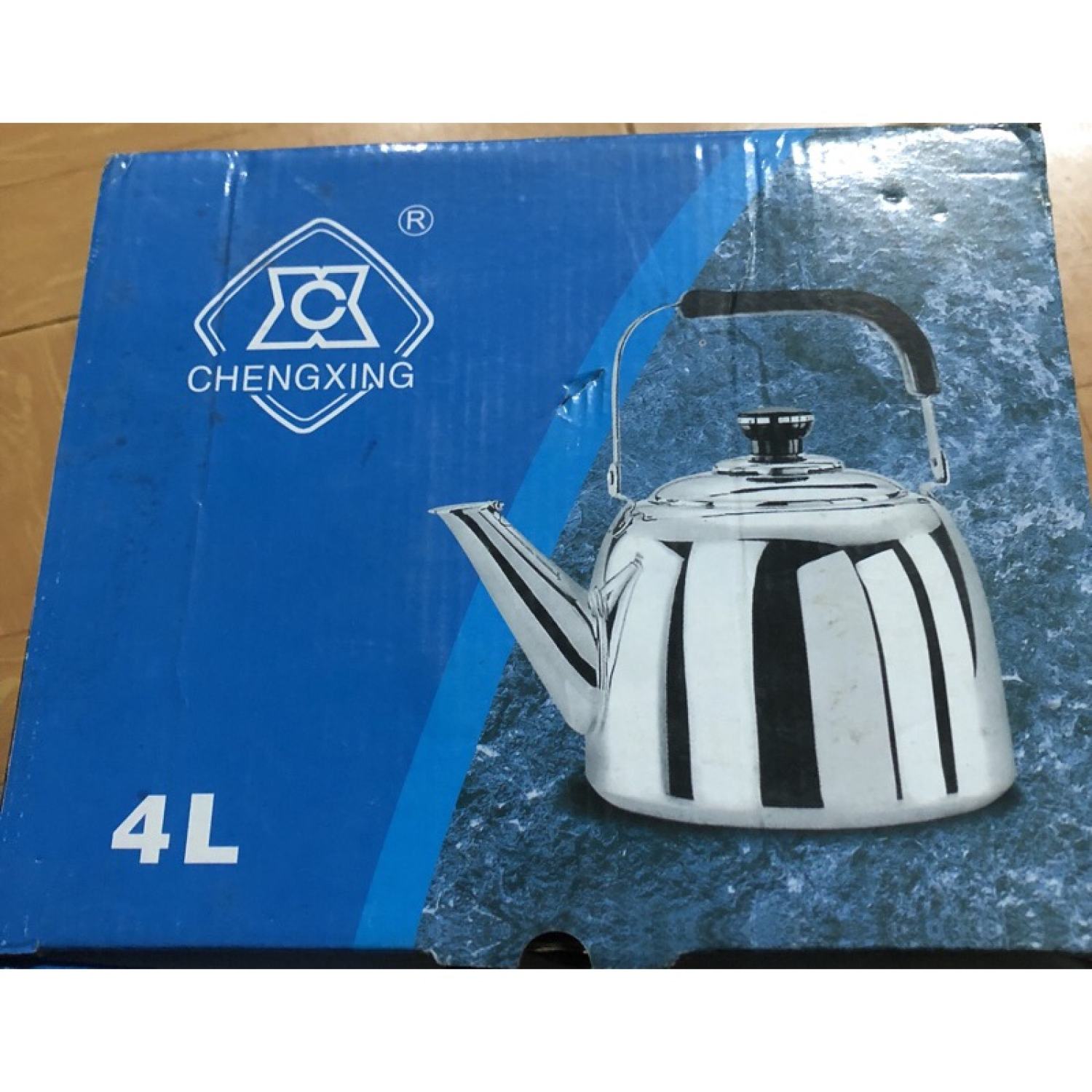 Ấm inox 4 lít có còi báo nước sôi phích inox 4 lít