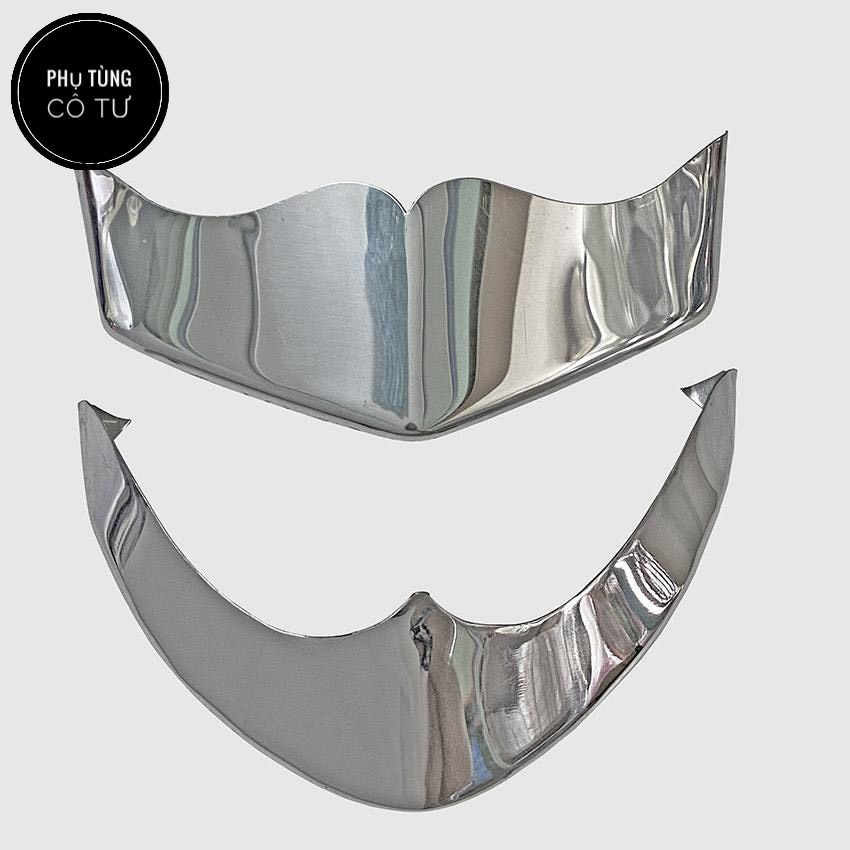 1 bộ mỏ đuôi dè xe dylan inox - bảo vệ dè inox - phụ tùng cô tư